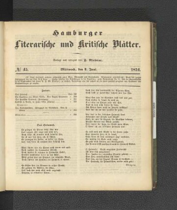 No. 45. 7. Juni 1854