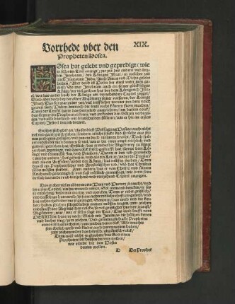 Vorrhede uber den Propheten Hosea.