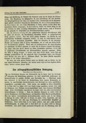 Zur pädagogisch-pazifistischen Bewegung