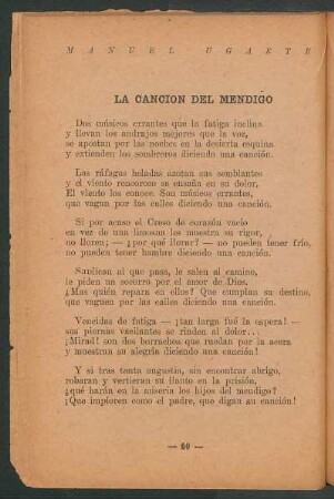 La canción del mendigo