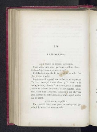 XIX Un grand poete.