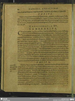 Consideratio XIV.