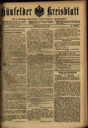 Ausgabe vom Dienstag, den 10. Juni 1919.