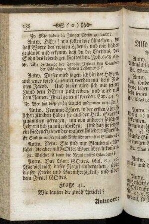 Frage 41. Wie lauten die zwölf Artickel?