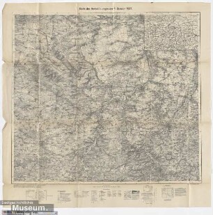 Karte der Herbstübungen der 4. Division 1927.