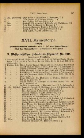 XVII. - XIX. Armeekorps