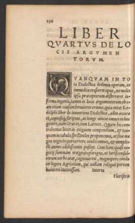 Liber Quartus De Locis Argumentorum.