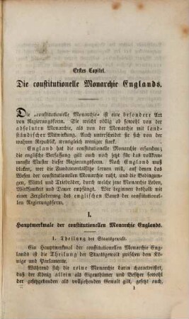 Die Vortrefflichkeit der constitutionellen Monarchie für England und die Unbrauchbarkeit der constitutionellen Monarchie für die Länder des europäischen Continentes