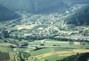 Albaufstieg, Trassierung, Blick in Richtung Ulm, AS Mühlhausen