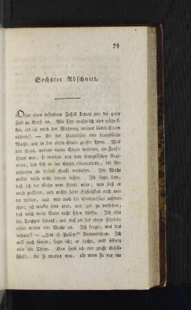 [Sechster Abschnitt. - Zehenter Abschnitt.]
