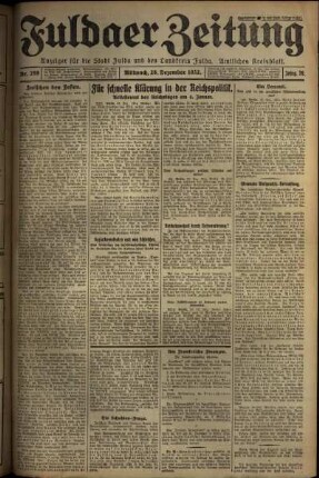 Ausgabe vom Mittwoch, den 28. Dezember 1932.
