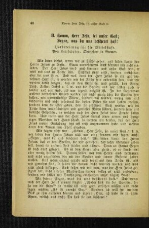 Komm, Herr Jesu, sei unser Gast; segne, was du uns bescheret hast! : Vorbereitung für die Mittelstufe
