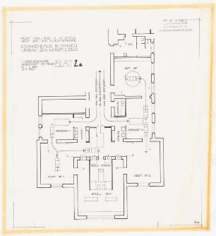 Evangelisches Diakonissenkrankenhaus Bethanien, Berlin-Kreuzberg Umbau. Hauptgebäude: Nordflügel, OP-Trakt 1. Obergeschoss Grundriss 1:100