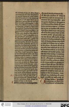Dominica prima in quadragesima, evengelium secundum Mattheum iiii.