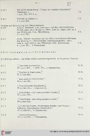E. Bibliographien und Kollektaneen