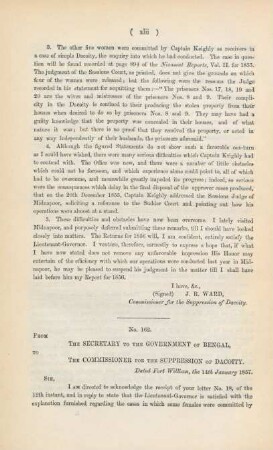 No. 162. The secretary of the government of Bengal