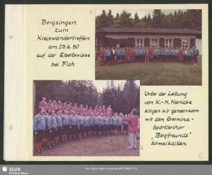 Gemeinsames Konzert des Bergsteigerchores mit dem Sportlerchor "Bergfreunde Schmalkalden" zum Kreiswandertreffen (Bild 2) : Dirigent: Karl-Heinz Hanicke