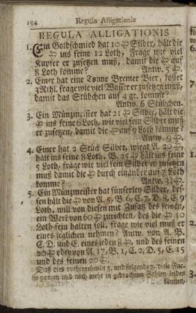 Regula Alligationis - Regula Virginum.