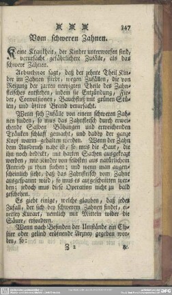 Vom schweren Zahnen