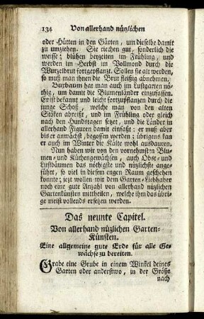 Das neunte Capitel. Von allerhand nützlichen Garten-Künsten.