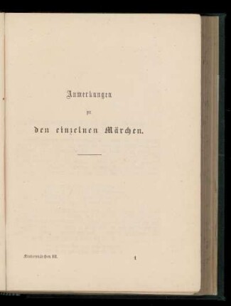 Anmerkungen zu den einzelnen Märchen.