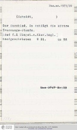 Der Abschied