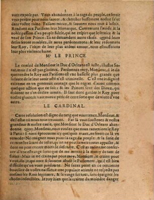 Le Conseil de St. Germain en Laye sur les affaires de Paris