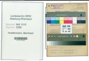 Entnazifizierung Bernhard Huettermann , geb. 30.07.1882 (Fleischermeister)