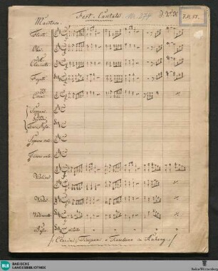Hohes Paar seid uns gegrüßt - JWK Mus.Ms. 274 : V (2), Coro, orch; D; StrK WoO 7.02