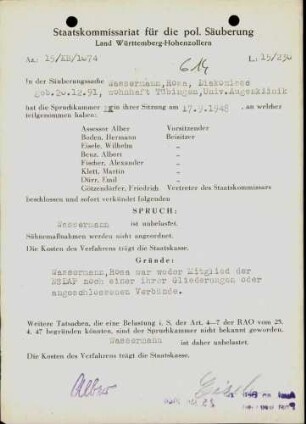 Wassermann, Rosa