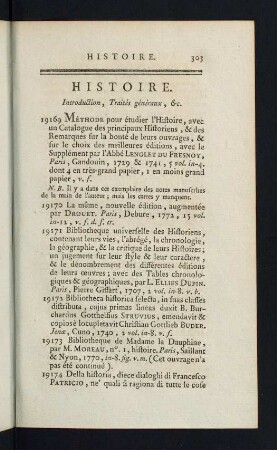303-305, Introduction, Traités généraux