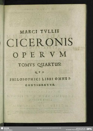 Tomus Quartus: Quo Philosophici Libri Omnes Continentur