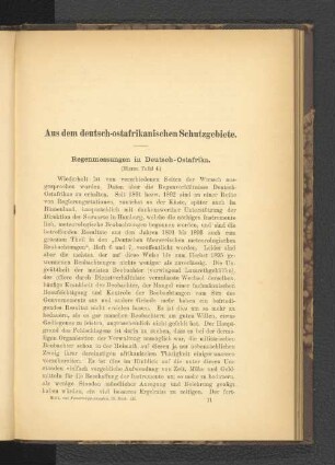 Aus dem deutsch-ostafrikanischen Schutzgebiete.