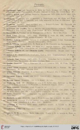 Portraits (Nr. 244 - 296)