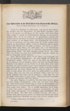 Eine Opkerstätte in der Nord-West-Ecke Deutsch-Ost-Afrikas