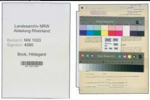 Entnazifizierung Hildegard Bock , geb. 04.10.1910 (Kontoristin)
