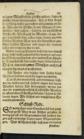 Schluß-Rede.