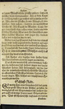 Schluß-Rede.