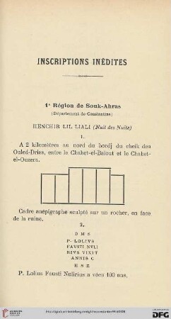 Sér. 5: Inscriptions inédites
