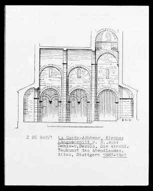 Garde-Adhémar, La: Längsschnitt Eglise paroissiale Saint-Michel