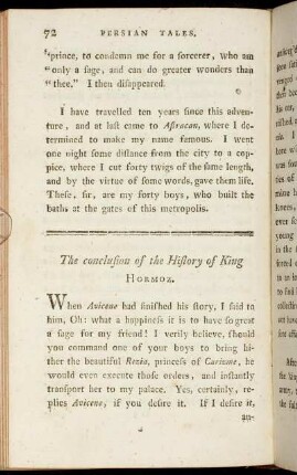 The conclusion of the History of King Hormoz.