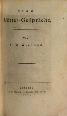 Neue Götter-Gespräche