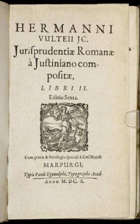 Hermanni Vulteii IC. Iurisprudentiae Romanae a Iustiniano compositae, Libri II
