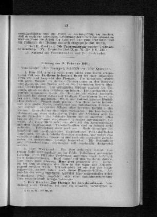 Sitzung am 18. Februar 1919.