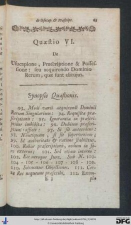 Quaestio VI.