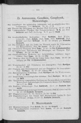 D. Astronomie, Geodäsie, Geophysik, Meteorologie