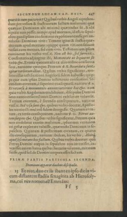 Primae Partis Particula Secunda. Dominus apparet duobus discipulis.