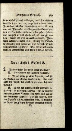 Zwanzigstes Gespräch.