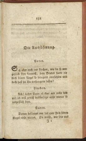 Die Aussöhnung.