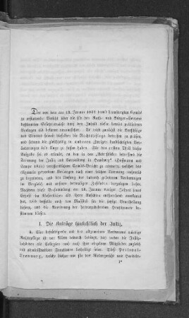 I. Die Anträge hinsichtlich der Justiz.